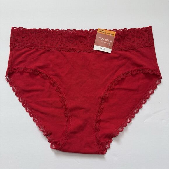 NWT State of Day Women's Cotton Modal Lace-Trim Hipster Panty Underwear 4 Colors - Picture 6 of 8